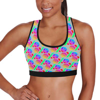 Hex PulseX Pulse Grey Women's All Over Print Sports Bra