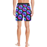 Pulse Black Men's Mid-Length Pajama Shorts