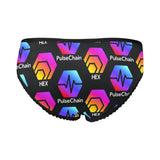 Hex Pulse TEXT Black Women's All Over Print High-cut Briefs