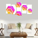 Hex Tapered Canvas Wall Art Prints (No Frame) 5-Pieces