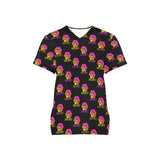 Hex Color Dot Com Black Women's All Over Print Scrub