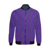 Pulses Small Black Men's All Over Print Bomber Jacket