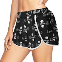 Hex Dot Com White Women's Sports Shorts