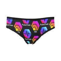 Hex Pulse TEXT Black Women's All Over Print High-cut Briefs