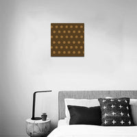 Hex Brown & Tan Canvas Print 12"x12"