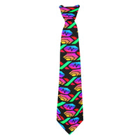 Hex PulseX Pulse Black Custom Peekaboo Necktie Two Sided