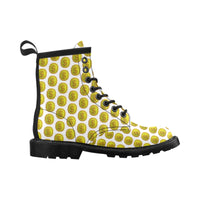 IM 3D WHT Men's PU Leather Martens Boots