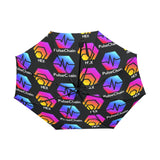 Hex Pulse TEXT Black Anti-UV Automatic Umbrella (Underside Printing)