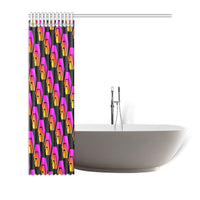 Hex Black Shower Curtain 72"x72" - Crypto Wearz