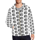 Future 3d WHT Men's All Over Print Full Zip Hoodie