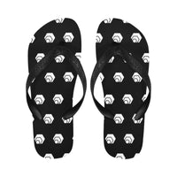 Hex White Black Flip Flops (For both Men and Women)