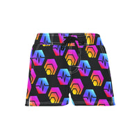 Hex Pulse Combo Black Women's Casual Beach Board Shorts