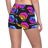 Hex Pulse TEXT Black Women's All Over Print Short Leggings