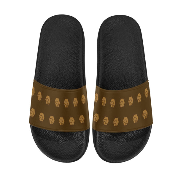 Hex Brown & Tan Men's Slide Sandals