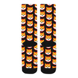 Shiba Inu Black Sublimated Crew Socks (3 Packs)