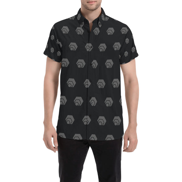 Hex Black & Grey Men's All Over Print Shirt