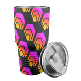 Hex Black Insulated Stainless Steel Tumbler (30oz ）