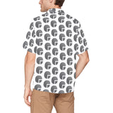 Future 3d WHT Men's All Over Print Hawaiian Shirt With Chest Pocket