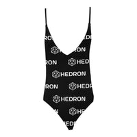 Hedron Combo White Women's Lacing Backless One-Piece Swimsuit