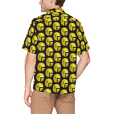 Time 3D 2 BLK Men's All Over Print Hawaiian Shirt With Chest Pocket