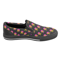 Hex Color Dot Com Black Slip-on Canvas Women's Shoes