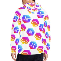 Hex Pulse Combo Men's All Over Print Full Zip Hoodie