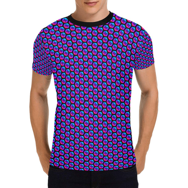 Pulses Small Black Men's All Over Print T-shirt