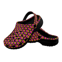 Hex Small Black Custom Print Adults Clogs