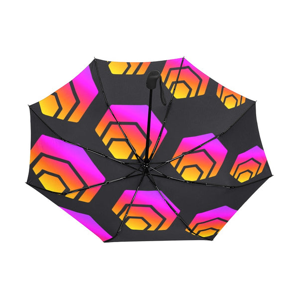 Hex Black Tapered Anti-UV Automatic Umbrella (Underside Printing)