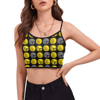 IM ALL 3 BLK Women's Spaghetti Strap Crop Top