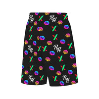 RH HPX White All Over Print Basketball Shorts With Pockets