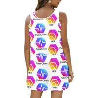 Hex Pulse TEXT All Over Print Vest Short Jumpsuit