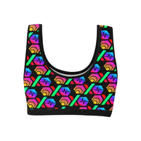 Hex PulseX Pulse Black Women's All Over Print Sports Bra