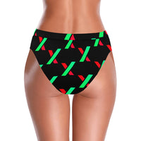 PulseX Black High-Waisted High-Cut Bikini Bottom
