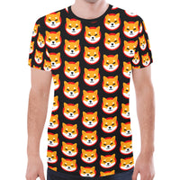 Shiba Inu Black Men's All Over Print Mesh T-shirt