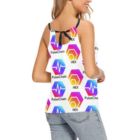 Hex Pulse TEXT Women's Loose Fit Adjustable Halter Neck Tank Top