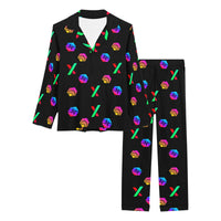 HPX Black Small Women's Long Pajama Set