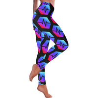 Pulse Black All-Over Low Rise Leggings