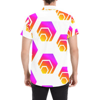 Hex Tapered Men's All Over Print Shirt