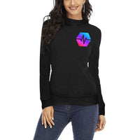 Pulse Logo Women's All Over Print Mock Neck Sweater