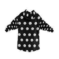 Hex White Black Blanket Hoodie for Women