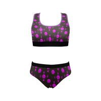 5555 Pink Women's Sports Bra Yoga Set