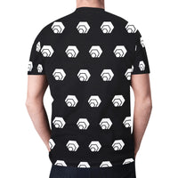 Hex White Black Men's All Over Print Mesh T-shirt