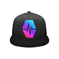 Pulse Logo Black Hip Hop Flat Brim Cap