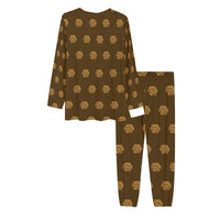 Hex Brown & Tan Men's All Over Print Pajama Set