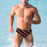 Hex Color Dot Com Black Men's Swimming Briefs