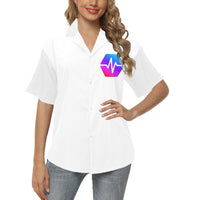 Pulse Logo All Over Print Hawaiian Shirt for Women