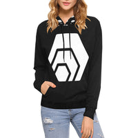 Hex White Black Special Edition Women's All Over Print Hoodie