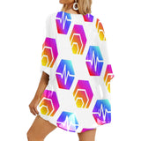 Hex Pulse Combo Women's Kimono Chiffon Cover Up