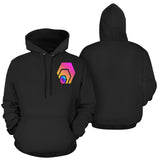 Hex Pulse Morph Black Men's All Over Print Hoodie